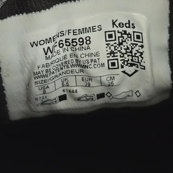 Keds Pink & Black Tweed Sneakers Size: 8 - Picture 7 of 7